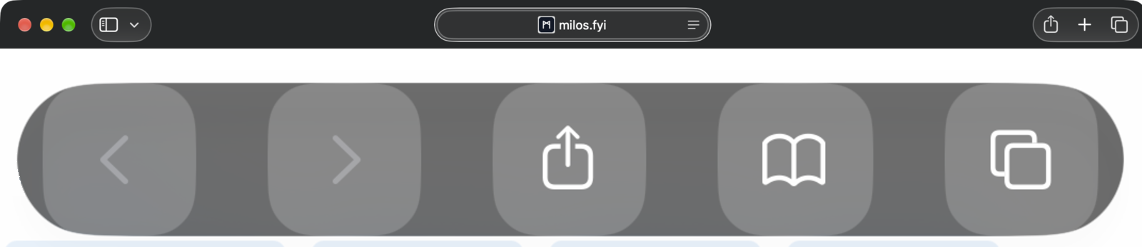 Show borders in Safari — macOS above, iOS below